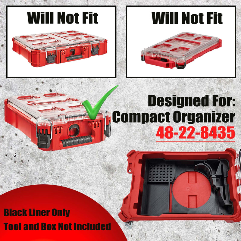 Liner for M18 Router Organizer for Milwaukee Packout Compact Organizer Tool Box