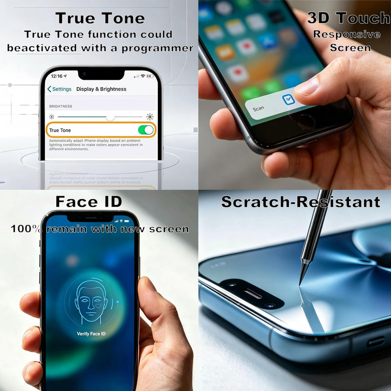 for iPhone 15 Pro Max Screen Replacement, 6.7 inch 3D Touch Display Digitizer Assembly with Repair Tools Kit, TrueTone and Face ID, for Model A2849,A3105,A3106,A3108 for iPhone 15 Pro Max