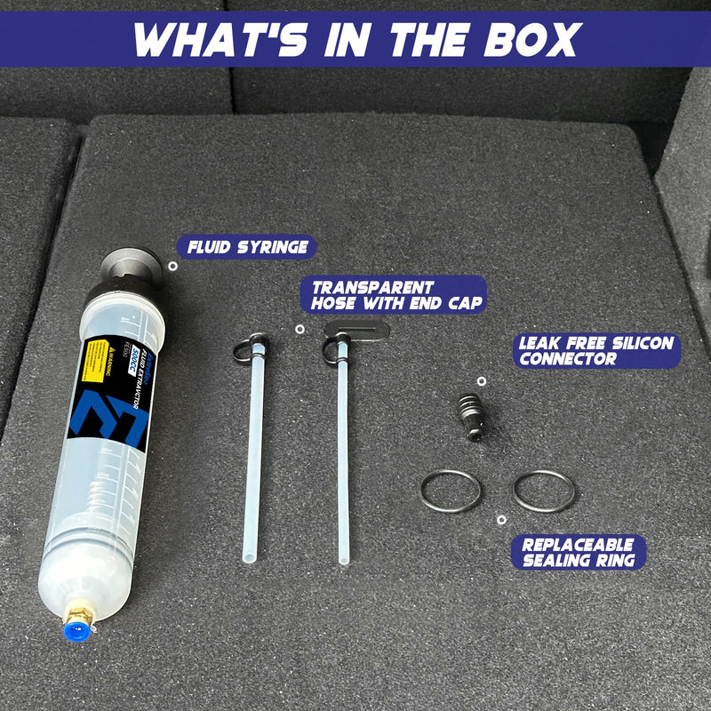 500CC Fluid Extractor, Fluid Syringe Pump, Oil Extractor for Cars Ships Engines Lawn Mowers Fluid Extraction and Filling, with 2 Transparent Hose 500CC