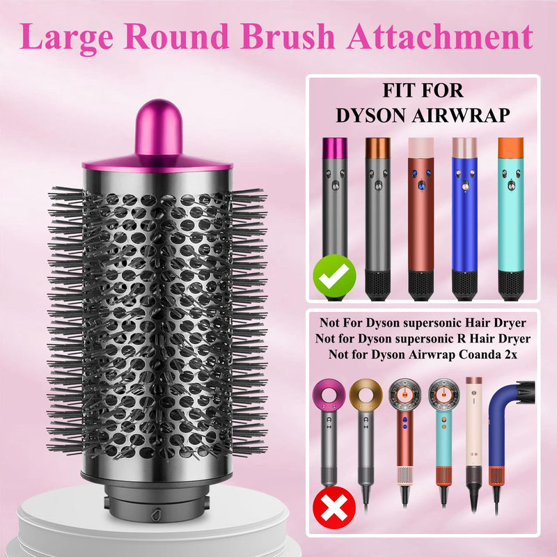 Upgraded Large Round Volumizing Brush Attachment and Large Round Volumizing Brush Compatible with Dyson Airwrap HS01 HS02 HS05 HS08