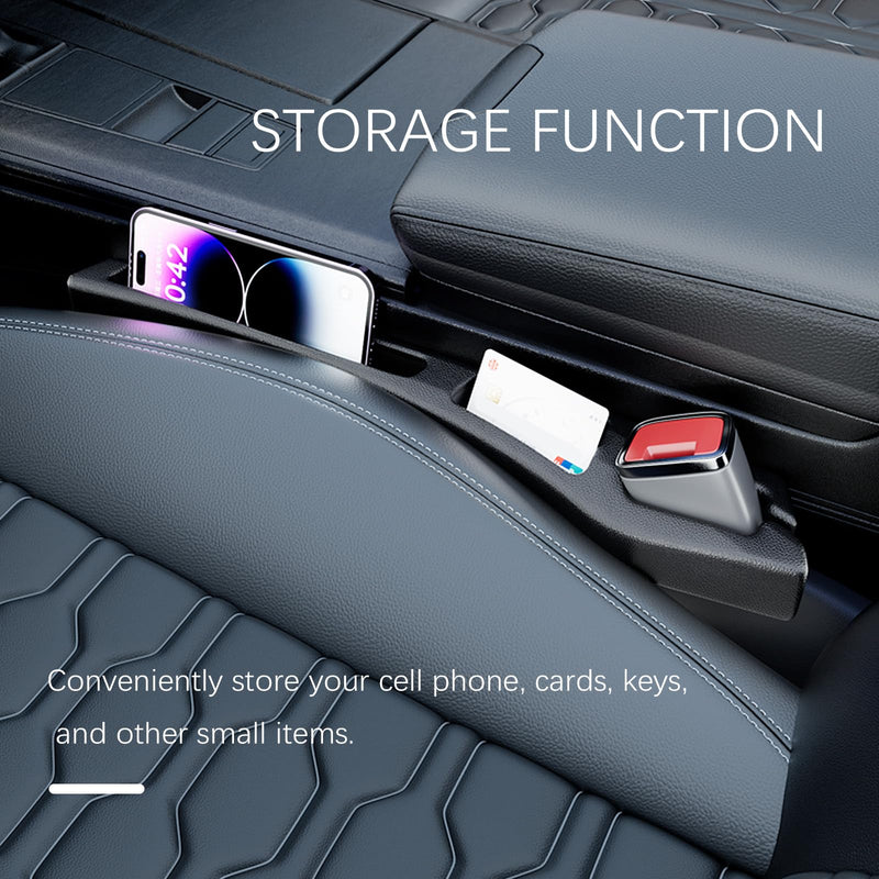 2PCS Car Seat Gap Filler Organizer,2 in 1 Car Gap Filler with Fill and Storage Function for Storing Phones Keys Cards,Universal Multifunctional No Drop Seat Guard for Cars