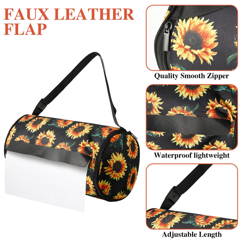 Sotiff 2 Pcs Cat Proof Toilet Paper Holder Kitchen Waterproof Hanging Towel Dispenser Cover Portable Foldable Paper Cover Case Storage Bags with Adjustable Strap for Travel Car Camping Outdoor