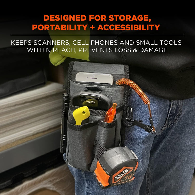 Ergodyne Squids Tool Pouch, Utility Knife Holster, Scanner Device Holder, Cell Phone Pocket