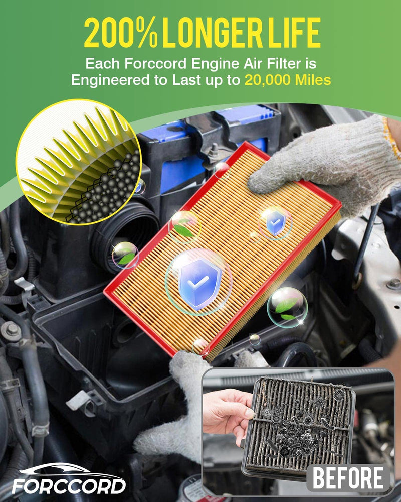 Cabin & Engine Air Filter Fit for Chevrolet Chevy Equinox 2018-2025 2026, GMC Terrain 2018-2025 2026 Activated Carbon Cabin Filter Replacement Air Filter CF11966 CA12260 Car Aaccessories CF11966&CA12260