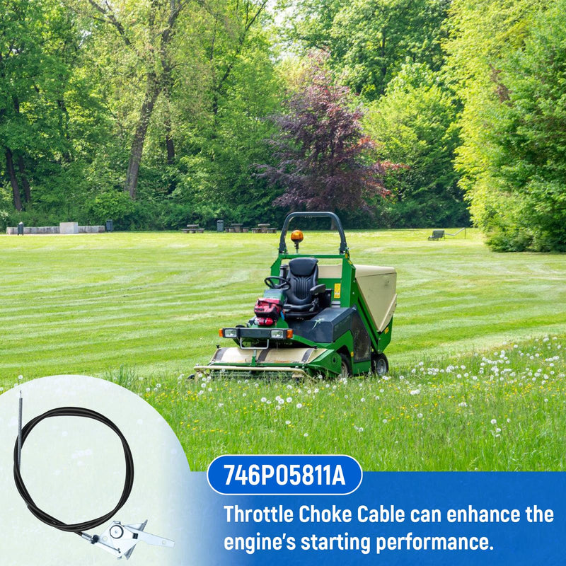 Throttle Choke Cable 746P05811A Replacement for CUB Cadet 51.0 Lg ZT1 ZTX4 Ultima 42 46 48 54 60 746-05811A for Cub Cadet Throttle Cable