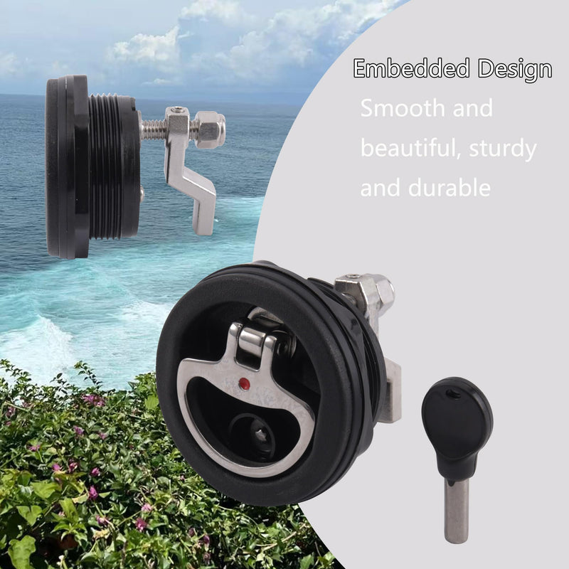 Boat Cam Latch Fits 2-1/2" Hole Mount Latch,Marine Grade O-Handle Latch, Non-Locking Latch,Flush Mount Latch Locking Latch