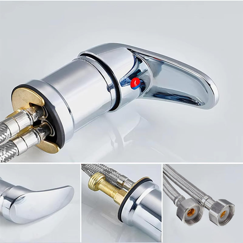 Faucet for Shampoo Bowl - Salon Faucet - Shampoo Faucet - Salon Shampoo Bowl Faucet - Shampoo Bowls Faucet Replacement, 1/2 inch Inlet | Professional backwash faucet with hot & cold mixer. Universal replacement for salon shampoo bowls. Chrome finish.