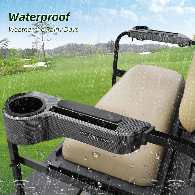 Roykaw Golf Cart Magnetic Phone Holder Mount and Armrest with Cup Holder