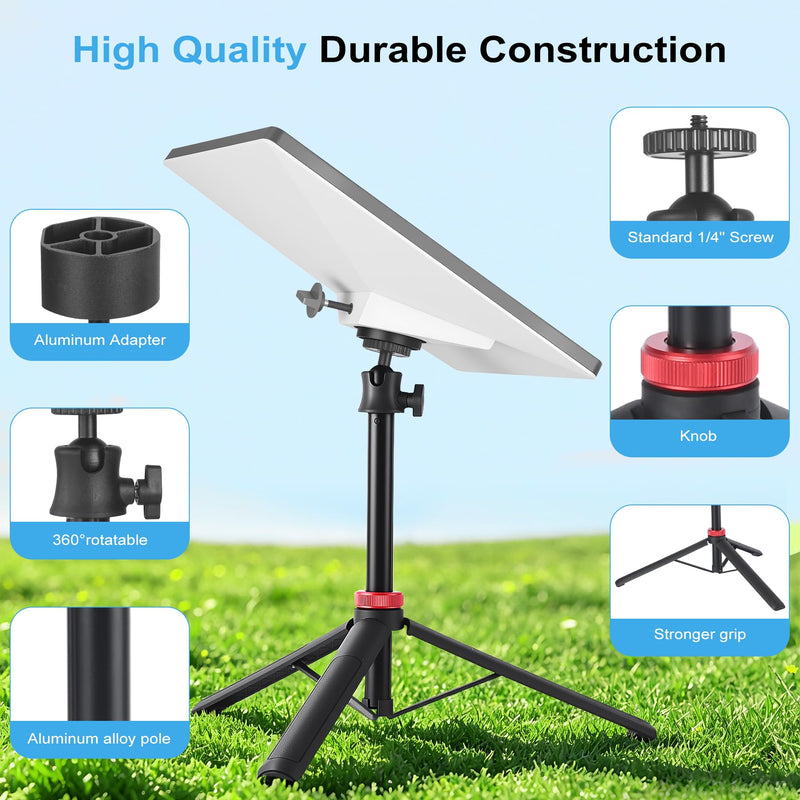 Starlink Mini Tripod Stand Mount with Aluminum Adapter, Portable & 360°Tilt | for All Starlink Mini Models, Starlink Mini Ground Tripod Stand for RV, Backpac Travel, Camping and Outdoor Satellite Setup
