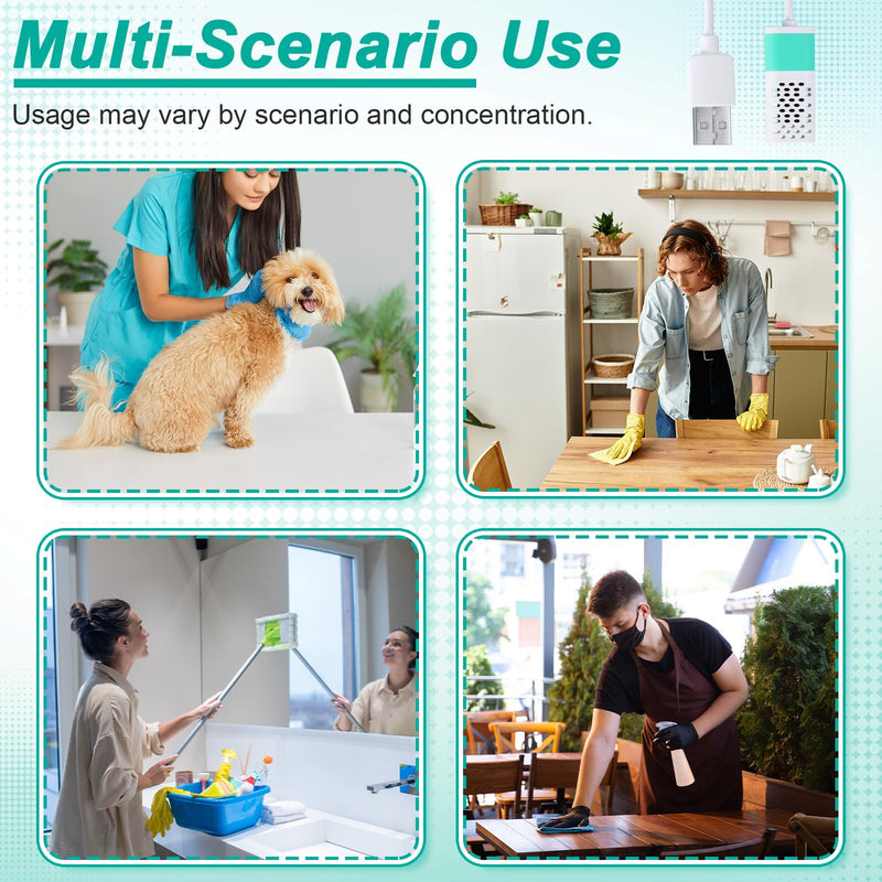 2 Pcs Sodium Hypochlorite Generator with 1 Box Chlorine Test Strips, Water Electrolyzer Maker for Cleaning, Disinfecting, and Deodorizing at Home or Kitchen 2