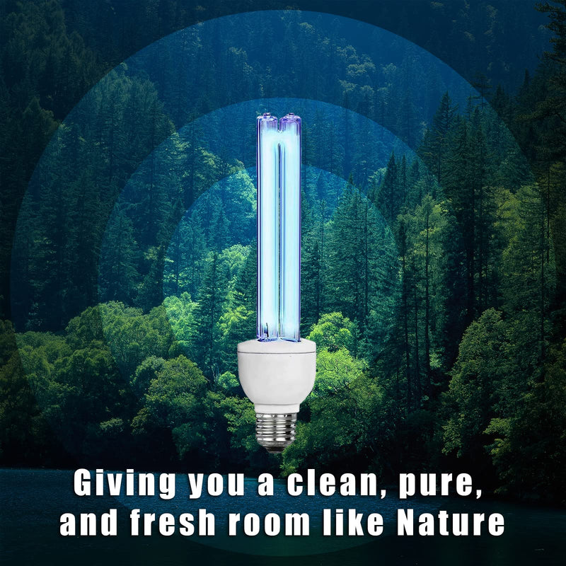 BAIMNOCM UV Light Bulb Ozone Free, UVC Lamp 25 Watt, UV Disinfection Light, 254nm Weavelength UVC lamp Ultraviolet Light Bulb, E26 Base 4 Pack