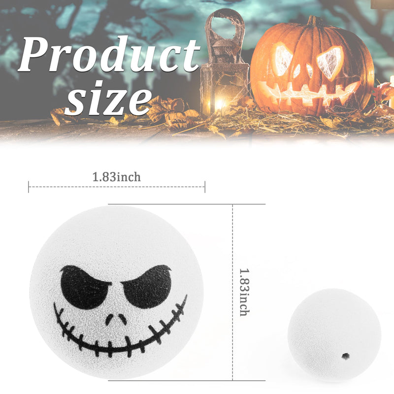 Halloween Skull Spooky Smile Car Antenna Toppers Halloween Car Decoration,Cute & Funny Antenna Balls for Cars,Antenna Toppers for Vehicles Car Accessories Fit Car Truck SUV (White) White