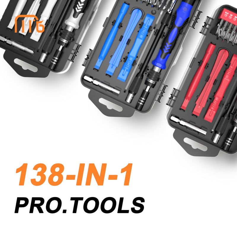 138 in 1 Precision Screwdriver Set, Professional Mini Magnetic Repair Tool Kit with Portable Case for Electronics, Smartphone, Computer, Laptop, Watch, PS5, PC, Camera & DIY Projects 138 IN 1 Precision Screwdriver Set