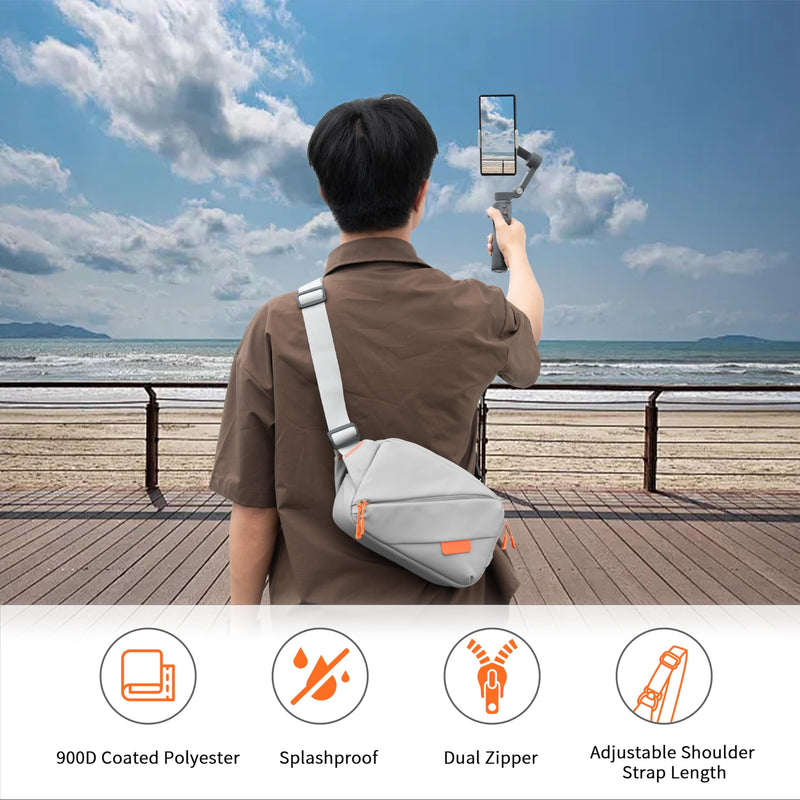 Carrying Bag for Insta360 Luna Ultra X5 Creator Bundle Case Accessories | X4 Air X3 Go ultraTravel Magnetic Quick Release Travel Case Chest Bag for DJI Osmo 6 5 Pocket 4 Pro 3 4P Mobile Gimbal