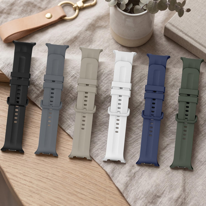 Bands Compatible with Samsung Galaxy Watch 9 40mm 44mm | No Gap Silicone Sport Bands Strap for Galaxy Watch 9 8 40mm 44mm galaxy watch 8 classic bands Black M/L