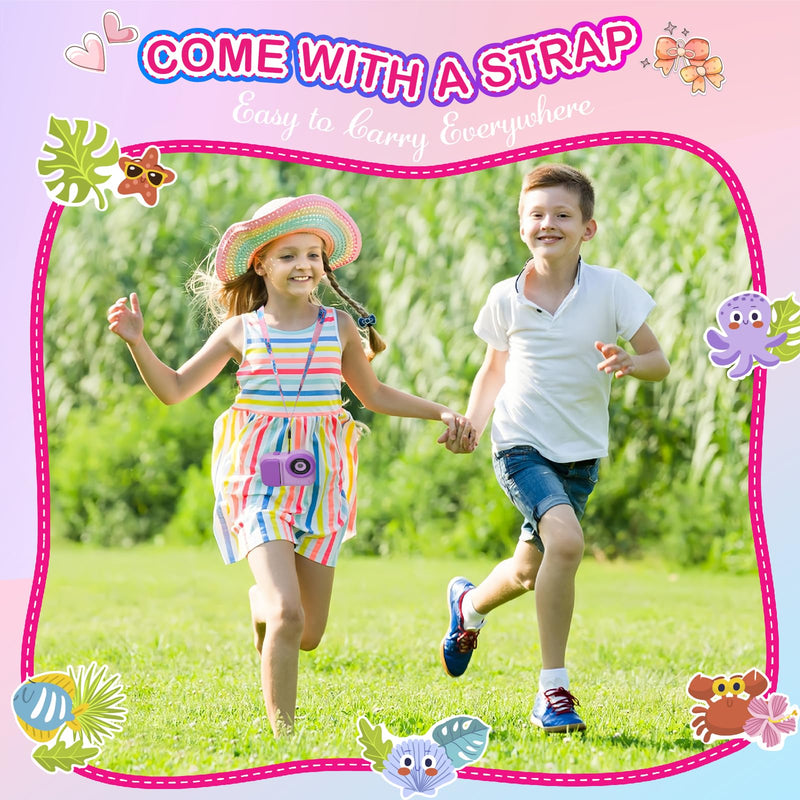 Kids Camera Instant Print, 3.5 Inch Screen Kids Digital Camera Instant, Christmas Birthday Gifts for Girls Age 3-12, Portable Toddler Camera Toy Gifts for 3 4 5 6 7 8 9 10 Year Old Girls Boys (Rose) Rose