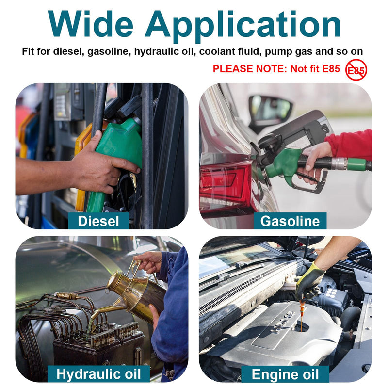 6AN Fuel Line, 6AN 3/8 inch CPE Fuel Hose, 10FT Transmission/Oil Cooler Lines, Nylon Braided Fuel Line Hose. 6AN-10FT