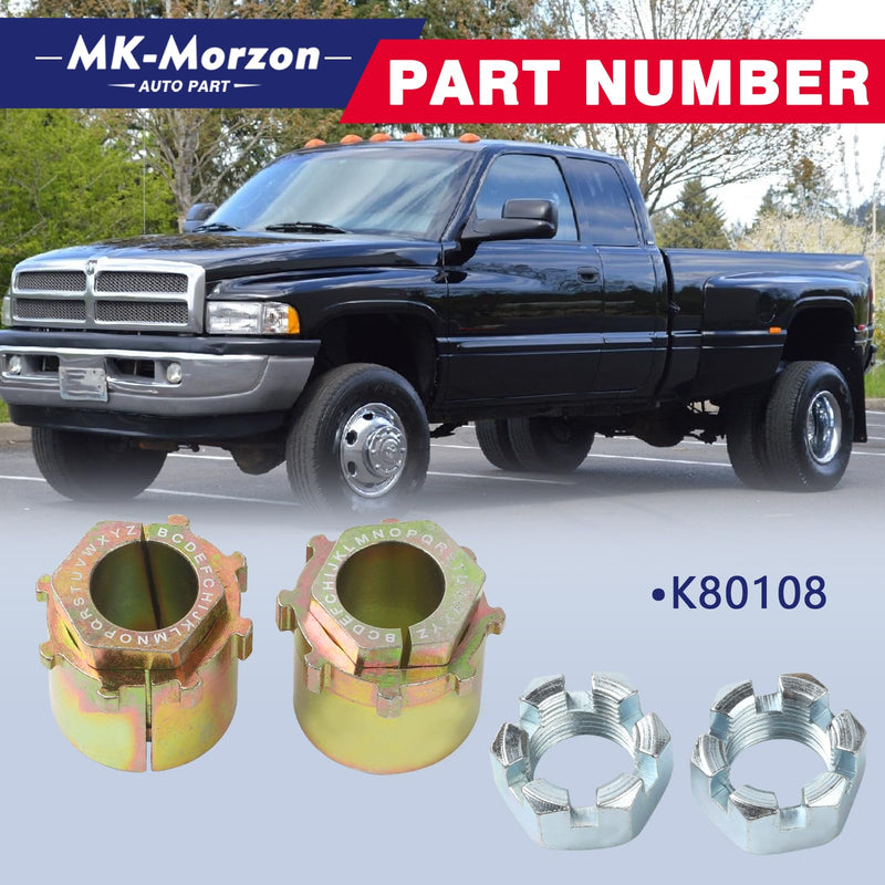 Alignment Caster/Camber Bushing Compatible with Ford F150 F250 F350 F450 F550 Super Duty Dodge Ram 2500 3500 Replaces# K80108 (2Pcs)
