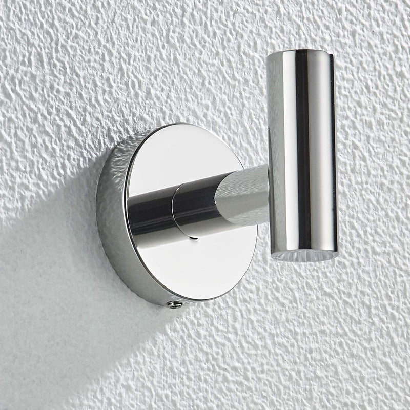 Marmolux Acc - Towel Hook Bathroom Single Coat Hook Bath Kitchen Hand Towel Holder Hat Door Hanger Rack Home Storage Spave Saver Bathroom Hardware Wall Mount Polished Chrome 1