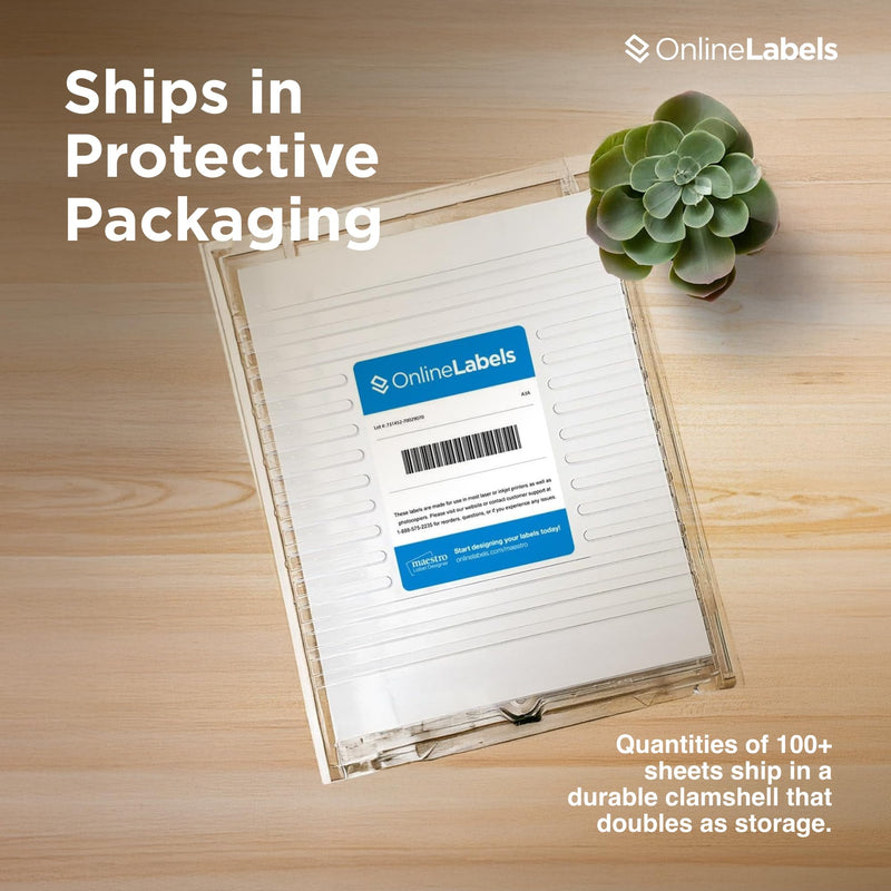 4 x 2 Rectangle Mailing Labels - Permanent, White Matte - Address, Shipping, Gift - Pack of 100 Labels, 10 Sheets - Inkjet/Laser Printers 10 Sheet Pack