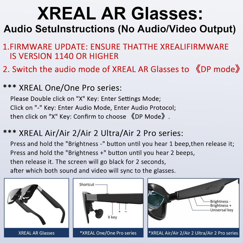 AR Glasses HDMI to USB C Adapter 4K@60Hz, XR Converter with Play & Charge for XREAL One/Air 2 Pro, VITURE Pro, RayNeo Air 2s, Rokid Max, Switch 2/1, Steam Deck, PS5/4, Xbox, ROG Ally, Portable Monitor