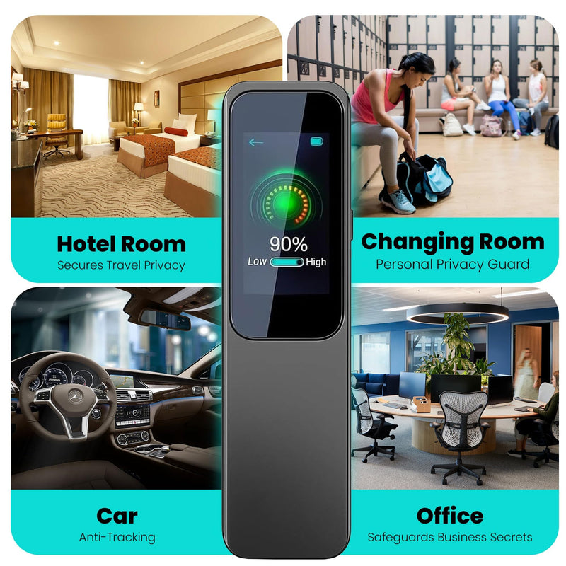 Hidden Camera Detectors – 4/5/7 Mode Touchscreen RF Detector, GPS Tracker Detector & Spy Camera Finder for Hotel, Home, and Car Security 7 Mode – Touch Screen + Alarm + Premium