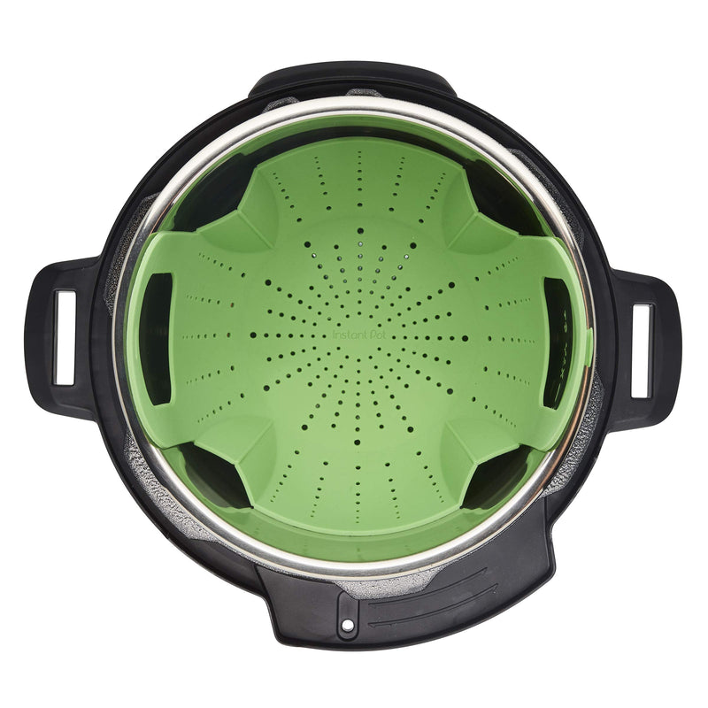 Instant Pot Official Silicone Steamer Basket, Versatile and BPA-Free, Compatible with 6 Qt. and 8 Qt. Cookers, Ideal for Steaming Vegetables, Fish, and More, Dishwasher Safe, Heat Resistant up (Green) Green Compatible with 6-quart and 8-quart cookers