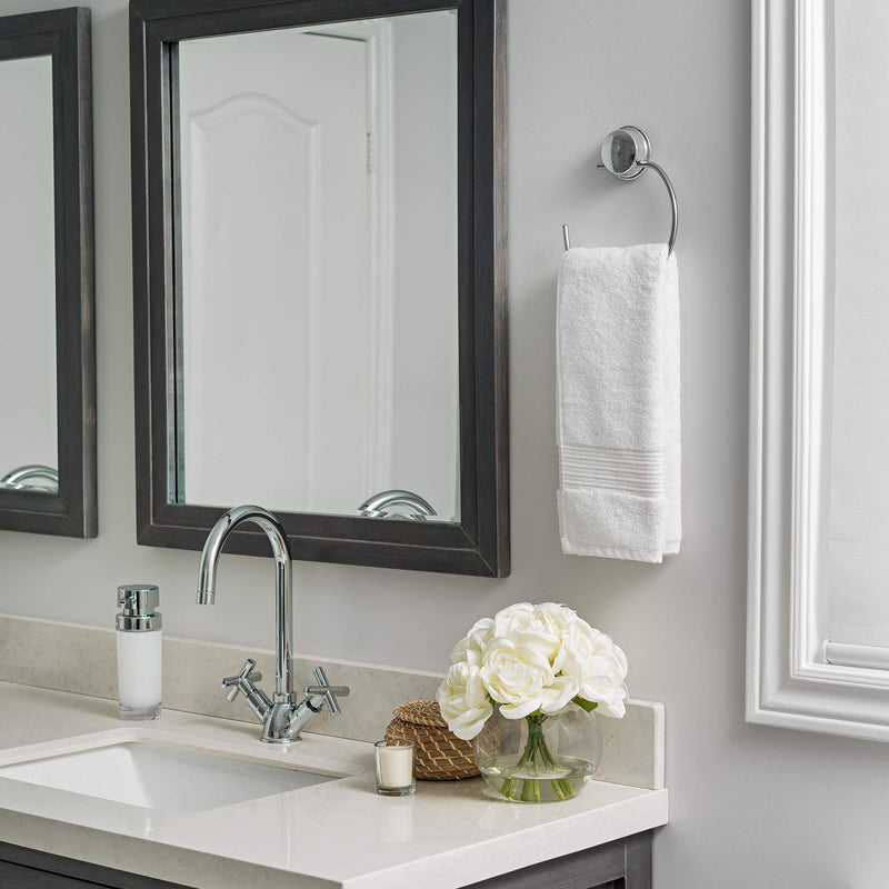 Better Living Kroma Stick 'N Lock+ Toilet Paper/Towel Holder, Multi-Purpose Wall Mounted Toilet Paper Holder, Wall Mounted Towel Holder for Flat, Finished Surfaces, Waterproof Tape, No Drill, Chrome No Size Toilet Paper/Hand Towel Holder