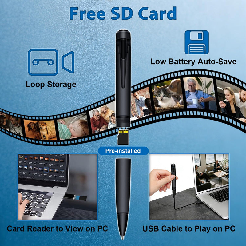 1080P HD Mini Camera Recorder, Nanny Cam with Motion Detection,Discreet Wearable Video Recorder for Meetings and Personal Security 64GB