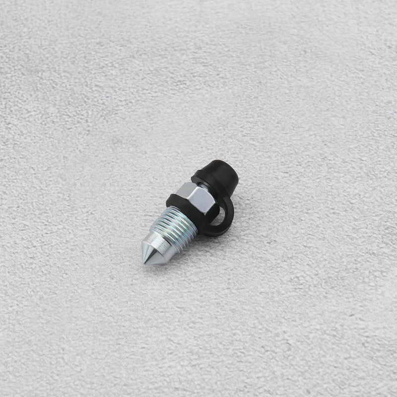 ECSiNG 4Pcs M10x1mm Bolt Bleed Screw with Dust Cap Disc Brake Caliper Exhaust Screw Galvanized Metal Bleed Screw Accessories for Motorcycles Cars Brake Pumps