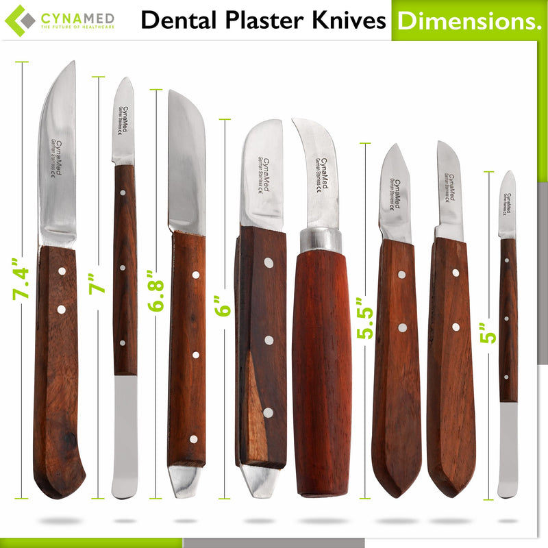 Dental Fahenstock Large, Small Knife, Cynamed Plaster Alignate Spatula and Knife Mixing Modeling Labratory Restorative Instruments (8) 8