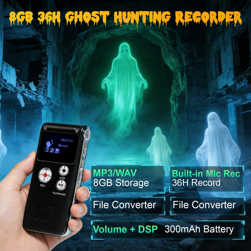 Ghost Hunting Equipment Kit Include EMF Meter,Spirit Box,EVP Recorder,UV Flashlight,3 LED Light up Cat Balls & Carrying Case,Advanced Ghost Kit Advanced Ghost Kit