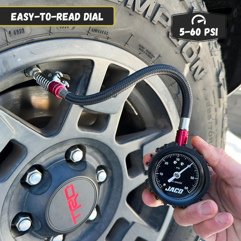 JACO ElitePro-X Tire Pressure Gauge with Lightning Chuck (60 PSI) 60 PSI