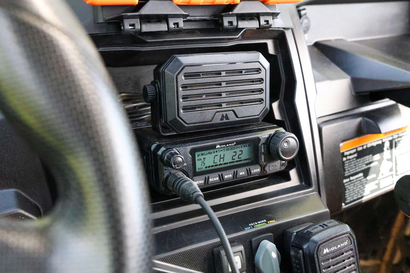 Midland - SPKMINI Mini External Speaker - Waterproof, 10 Watts, 3.5mm Plug - Compatible with All Mobile CB, GMRS, HAM and Amateur Radios