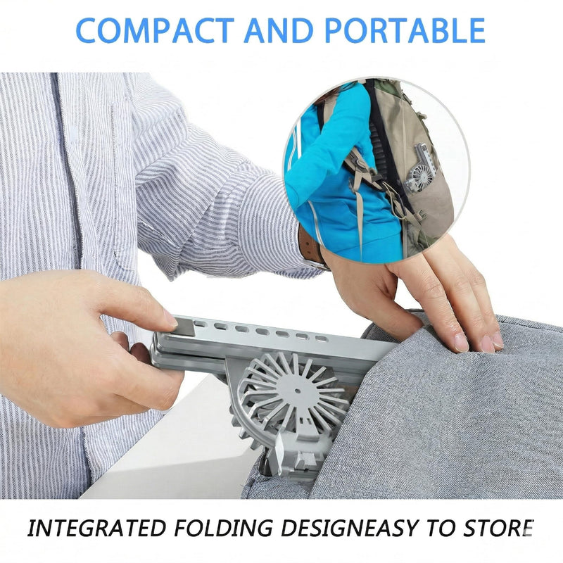 Laptop Cooling Stand with Dual RGB Fans, 7-Level Adjustable Height, Aluminum Ergonomic Laptop Cooler for 11-17'' Notebook (Gray) Gray