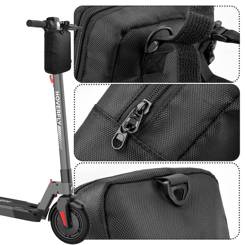 Xxerciz Scooter Storage Bag, Nylon Scooter Handlebar Bag Front Hanging Bag with Adjustable Strap and Zipper Closure for for Carrying Phone, Wallet, Charger Tools, Repair Tools