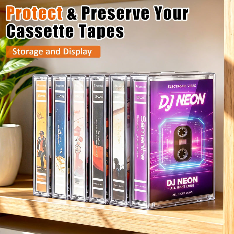 Cassette Tape Storage Holder and Protective Cases, 25 Pack