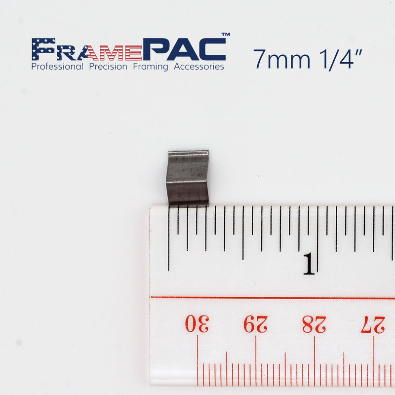 V Nails for Picture Frames Hardwood (AMP) 7mm (1/4 Inch) [4000 V-Nail Pack, Stacked] - (for use in Automatic V Nailer for Picture Framing, Automatic V Nailer for Picture Frames) 1/4 inch [7mm] - 4000 pack AMP - Hardwood