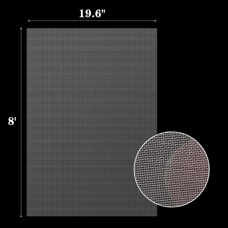LABALPHA Heavy Duty 304 Stainless Steel Screen, 120 Mesh Stainless Steel Screen 19.6 inch X 8 ft(50cm X 244cm), Wire Diameter 0.09mm, Hard and Heat Resisting