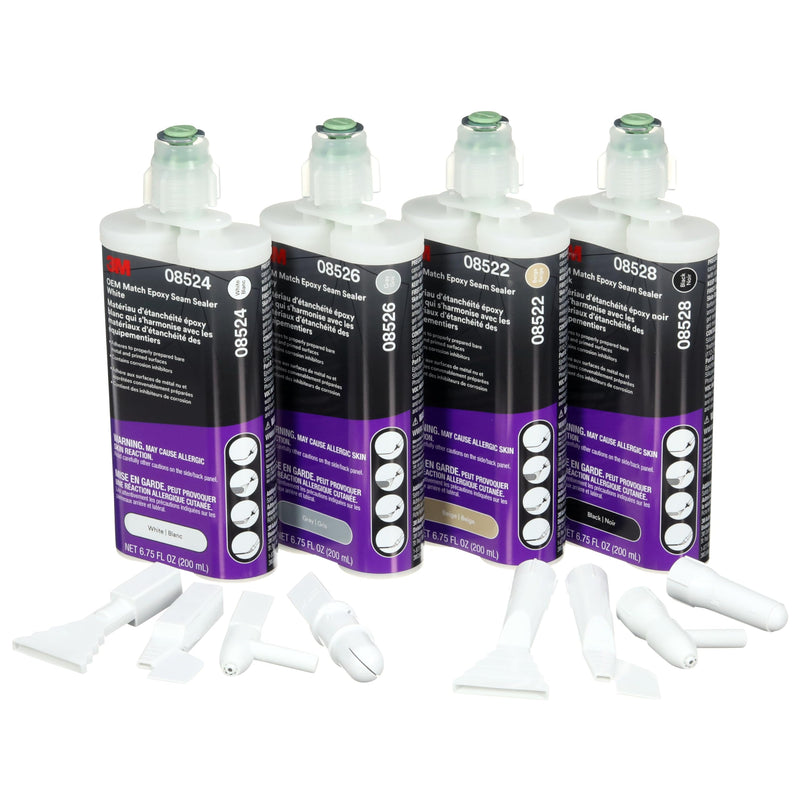 3M OEM Match Wide Stream 1K Tip, 33993, Pack of 10 Nozzles, Single Use, OEM Bead Style, for Automotive Wide or Flat Seam Sealing, Look and Texture Replication for Collision Repair
