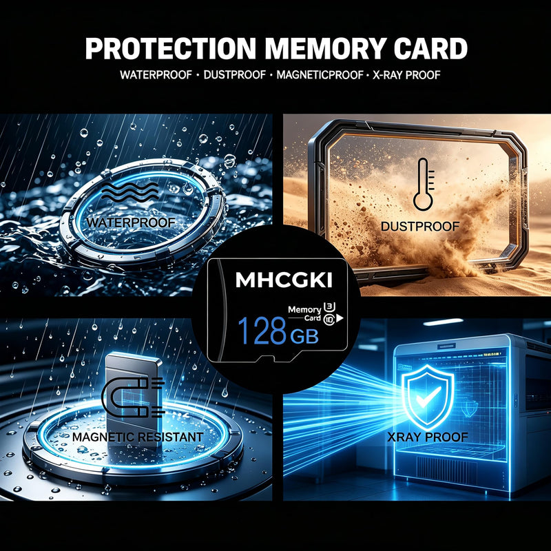 128GB Micro Memory Card High Speed Class 10 TF Memory Card with Adapter for Dash Cam,Camera,Smartphone,Tablet 128GB-2PACK Black