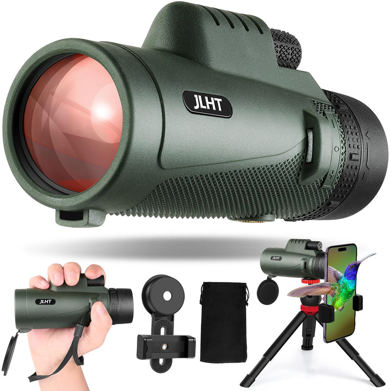 40X60 High Power Monocular with Smartphone Adapter, Tripod, Bag - BAK4 Prism and FMC Lens for Bird Watching, Hunting, Hiking, Camping