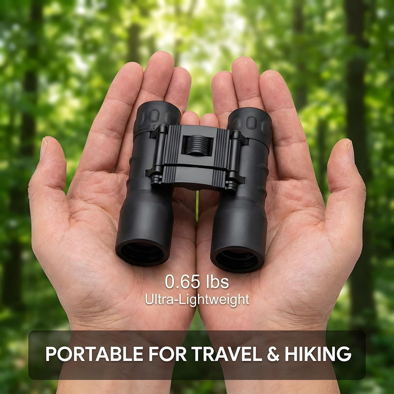 Compact 10x32 Waterproof Binoculars, Shockproof, Fogproof, 10X Magnification, Bak9 Prism, Multi-Coated Lenses for Kids and Teens to Travel Nature Watching Travel and Sports