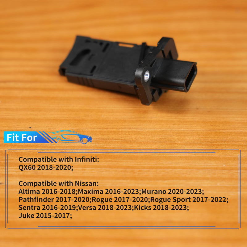 Rldym Mass Air Flow Sensor MAF Sensor 22680-BV80B for 2.5L Nissan Altima Juke Versa 1.6L Maxima Pathfinder 3.5L Rogue Rogue Sport 2.0L 2.5L Sentra 1.6L 1.8L 2015-2017