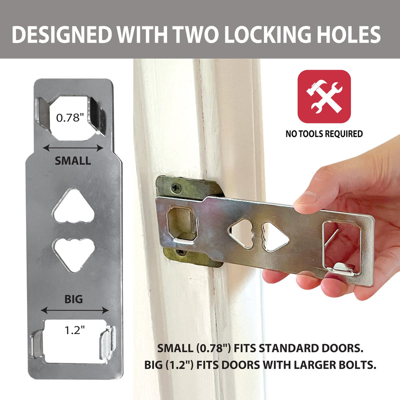 Goldy Lock Portable Alarm and Hotel Door Lock for Home & Travel Security. Door Safety Lock from the Inside of Home, Apartments, Hotel Rooms, College Dorms, and Rentals.