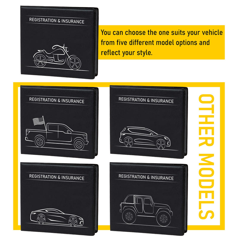 CANOPUS Car Registration and Insurance Holder, Car Document Holder, Vehicle Registration and Insurance Card Holder, Wallet for Auto, Trailer, Motorcycle, Truck, Vehicle Paperwork Organizer (2 Pack)