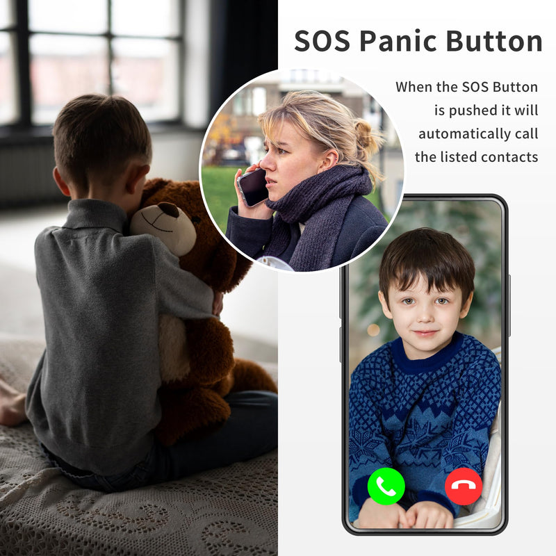 Kids Watch with GPS Tracker, Kids Smart Watch Boys with Video Call Alarm SOS Call Camera Pedometer Stopwatch Caculator Flashlight Birthday Gifts Toys for Boys Age 3-12 Black