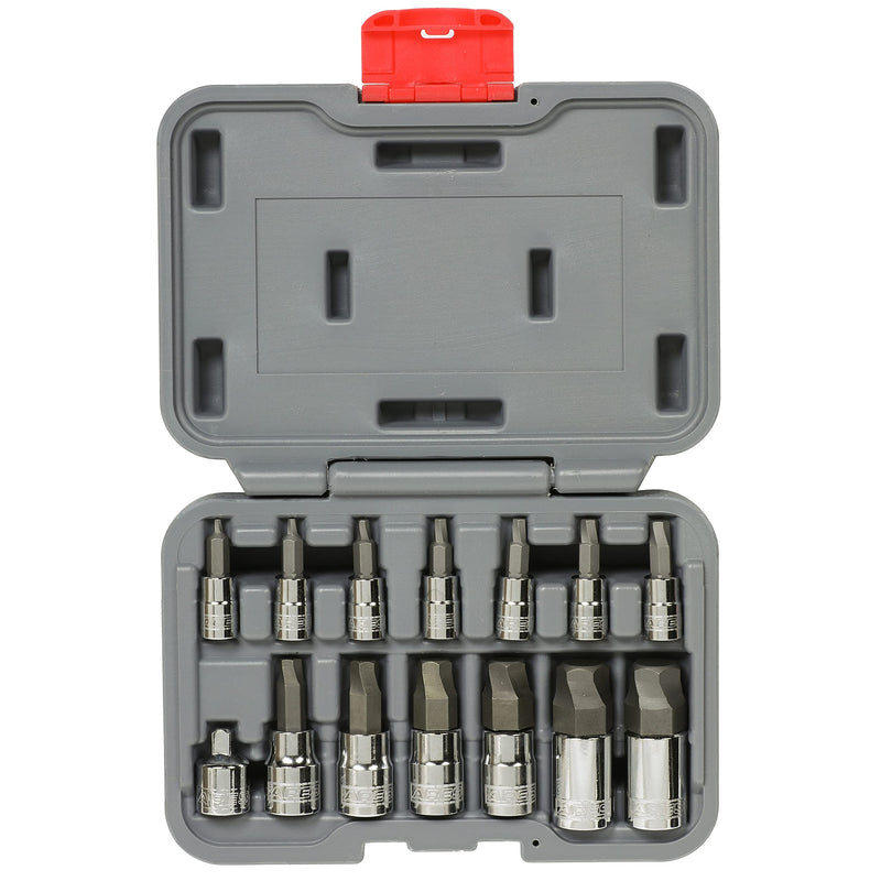 ARES 31006 – 14-Piece SAE Damaged Fastener Remover Hex Bit Socket Set – Premium Steel Bit Sockets Remove Heavily Rounded and Stripped Fasteners – Storage Case for Protection and Portability 14-Piece Hex Bit Socket Set