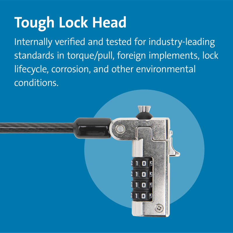 Kensington N17 Dell Laptop Computer Lock, Combination Security Locking Cable (K68008WW) Black | Combination security locking cable, deters laptop theft, fits Dell laptop security slots