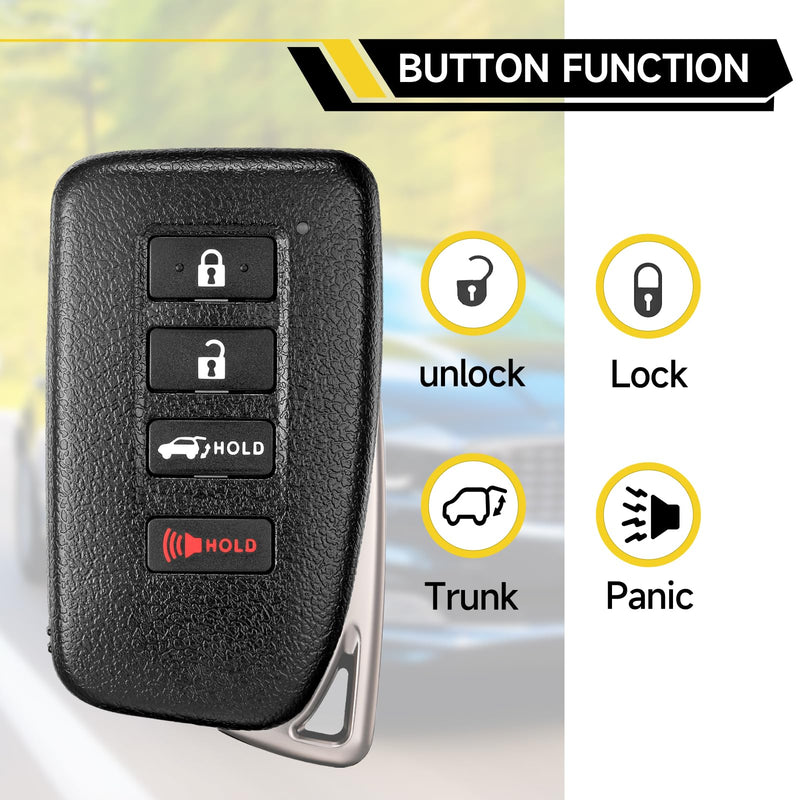Smart Key Fob Replacement Fits for Lexus RX350 RX350L RX450H RX450HL NX200T NX300H LX570 2020 2021 RX450 2020-2022 Car Keyless Entry Remote HYQ14FLB 315MHz